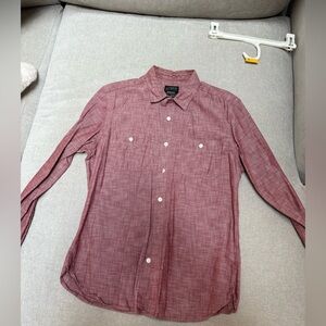 J. Crew Men's Red Casual Button-Down Shirt